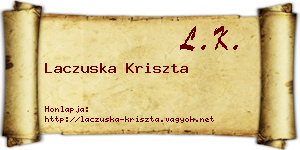 Laczuska Kriszta névjegykártya